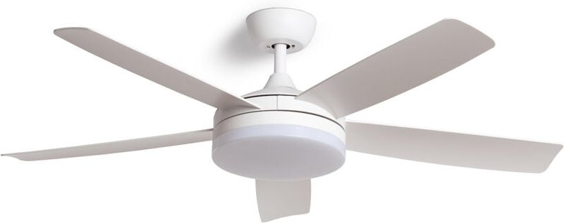Deckenventilator Lautlos Patroclo Weiss 132cm DC-Motor Weiß Mit Licht, Fernbedienung, Wifi: False