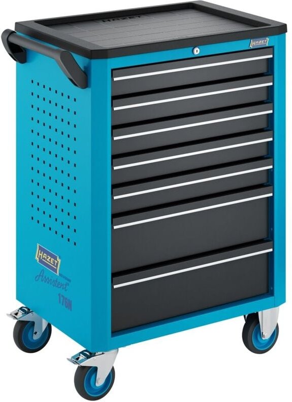 Hazet Werkstattwagen Assistent, einzeln, L x B x H: 780 mm x 500 mm x 1018 mm, Schubladen, flach: 5× 81 x 522 x 348 mm, ...