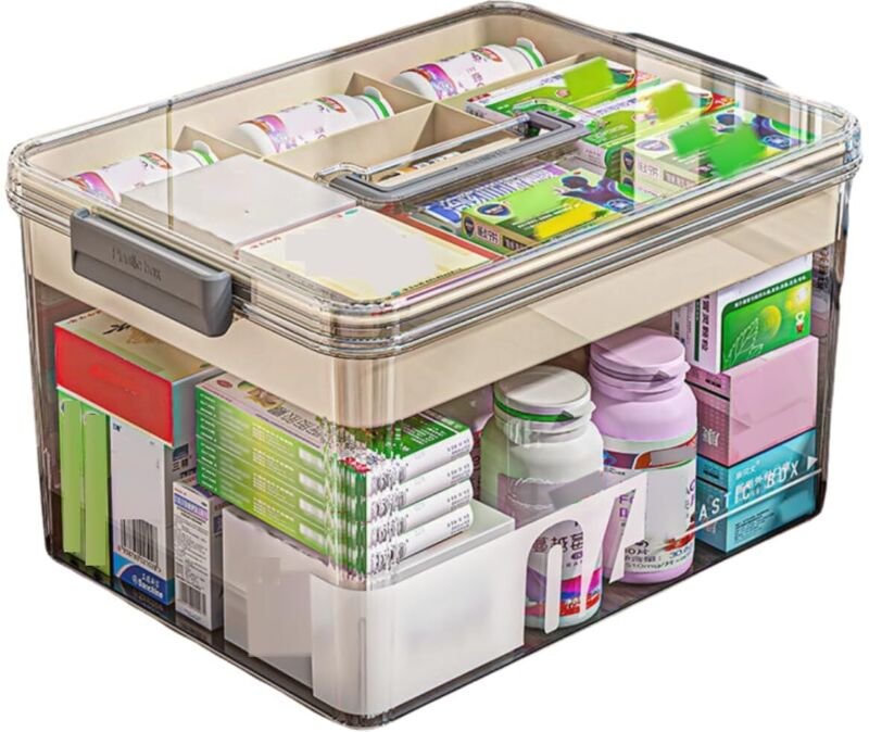 Medikamentenbox, Medikamentenkoffer, Apothekenbox, große Medikamentenbox, Medikamentenaufbewahrung, Medikamentenkoffer, ...