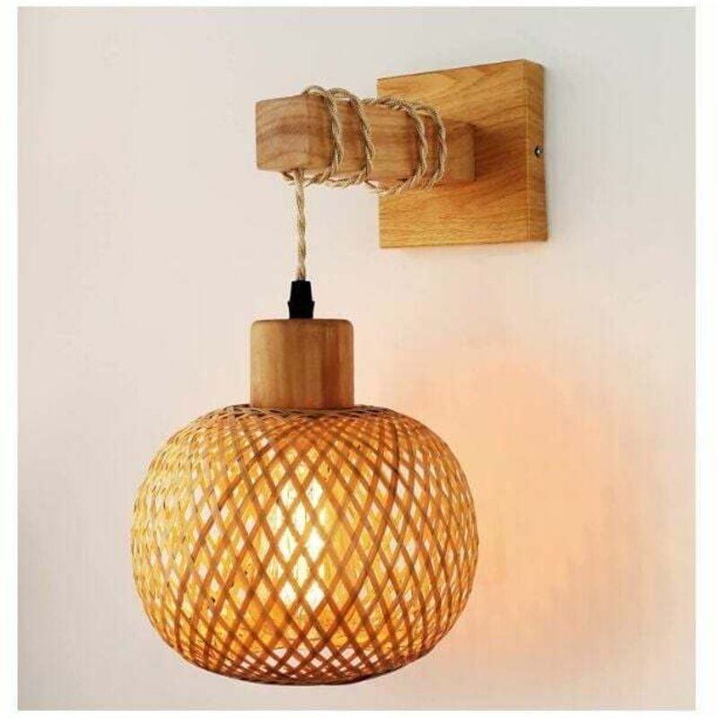 Schlafzimmer-Wandleuchte, Wand-Stehleuchte aus Holz, Rosettenbeleuchtung für Wohnzimmer, Flur, AAFGVC