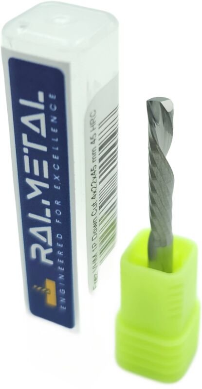 Vollhartmetall-Einschneider-Abwärtsfräser 4 x 22 x 45 mm