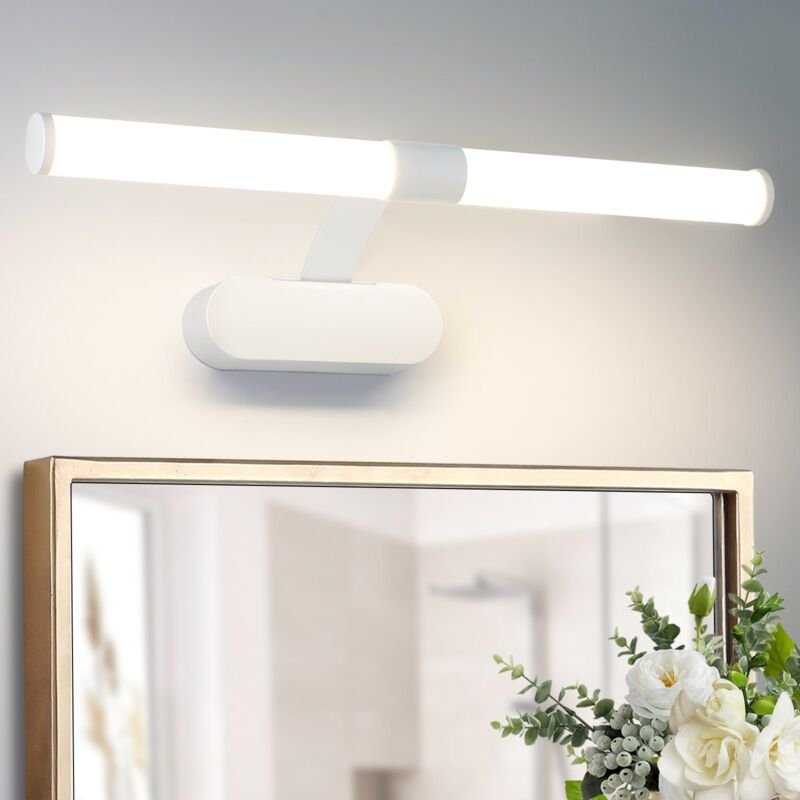 LED-Spiegellampe 4000K Neutralweiß, IP44,8W, 60CM Badezimmerspiegellampe - Weiße moderne Wandlampe wasserdichte Wandlamp...