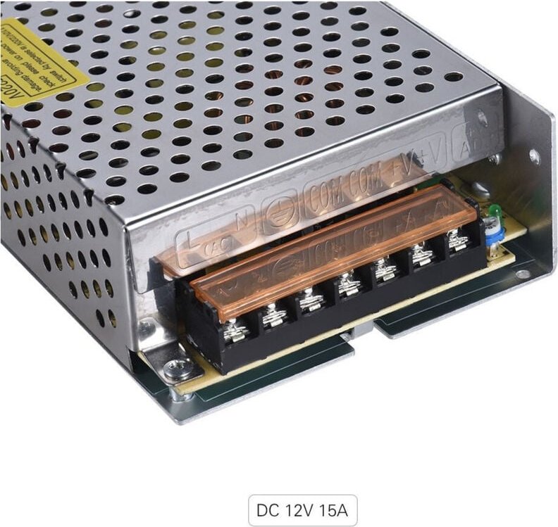 Trade Shop Traesio - Trade Shop - netzteil 15A 12V led strip transformer 15 ampere stabilisiert 220V 180W -