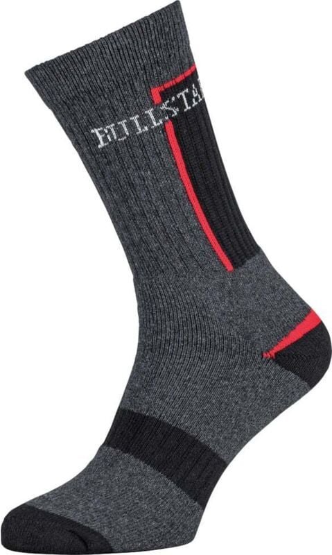 Universalsocken Plus 2er Pack grau-rot Socken - Bullstar