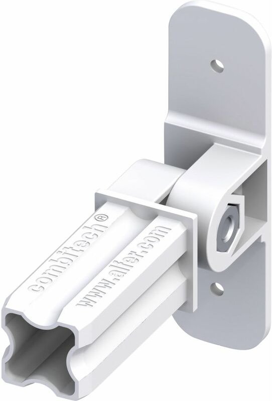 Flansch-Verbinder 23,5 mm weiß Kunststoff Verbinder Steckverbinder - Alfer