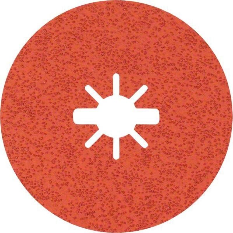 Bosch - Professional Expert R782 Prisma Ceramic Fiberscheibe, x-lock, 125 mm, 22,23 mm, g 36, 5-tlg. (2608621808)