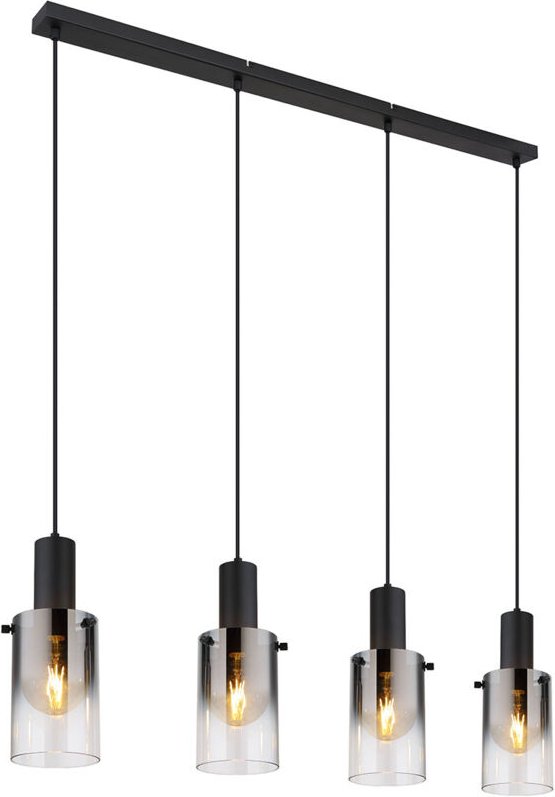 Hängeleuchte - Florentina - schwarz - glas - große - Globo