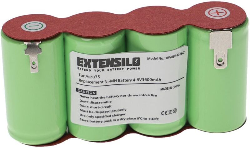 EXTENSILO Akku kompatibel mit Vileda Ultramat Electro System Wischeimer (3600mAh, 4,8V, NiMH)