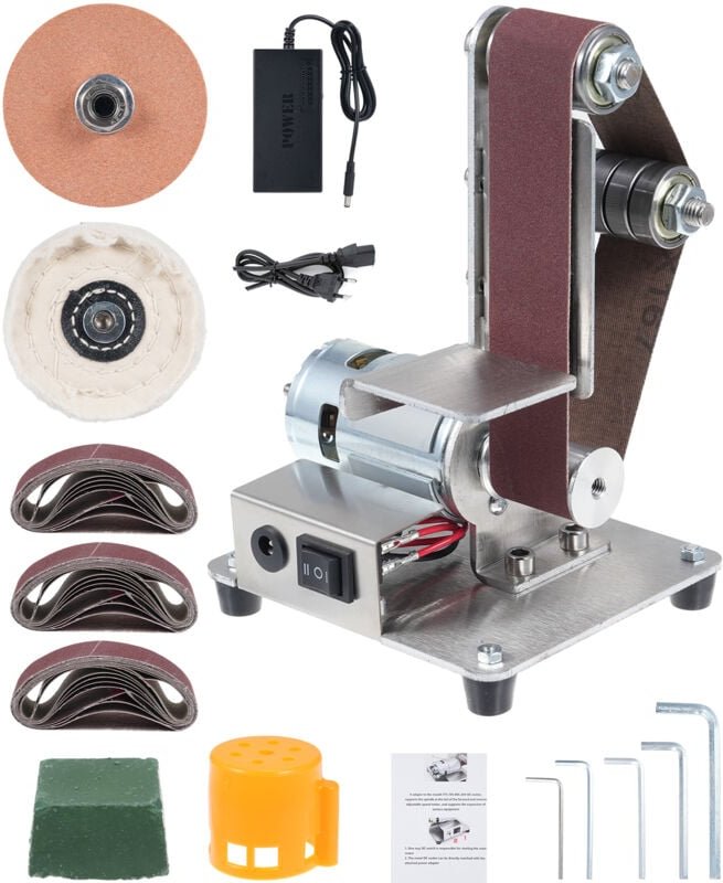 Ej.life - Bandschleifer, 9000 U/min, elektrischer Schleifer, 7 einstellbare elektrische Geschwindigkeitsregelung, Mini-T...