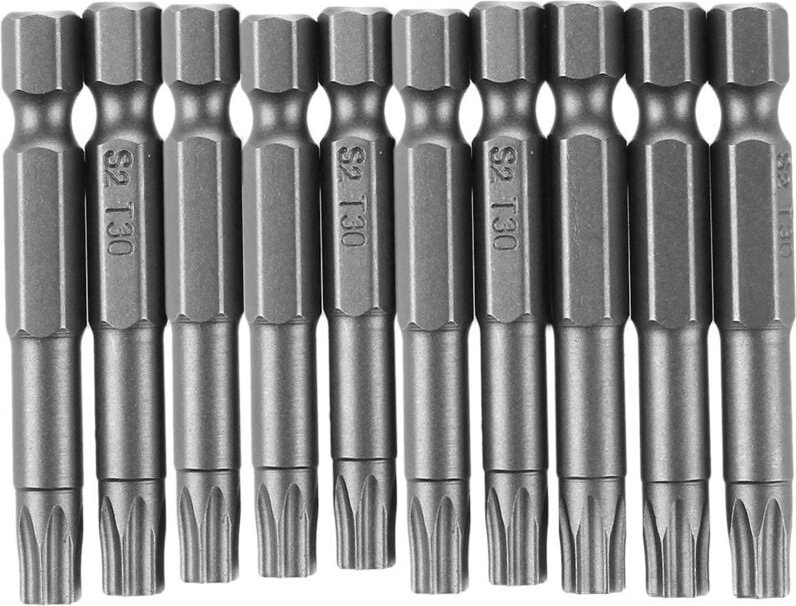 6mm T30 50mm Lange Magnetische Torx Schraubendreher Einsatz Bits Werkzeug 10 Stücke