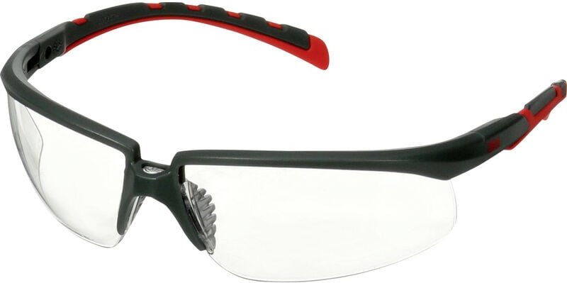 S2001SGAF-RED Schutzbrille mit Antibeschlag-Schutz, mit Antikratz-Schutz Rot, Grau en 166 din 16 - 3M