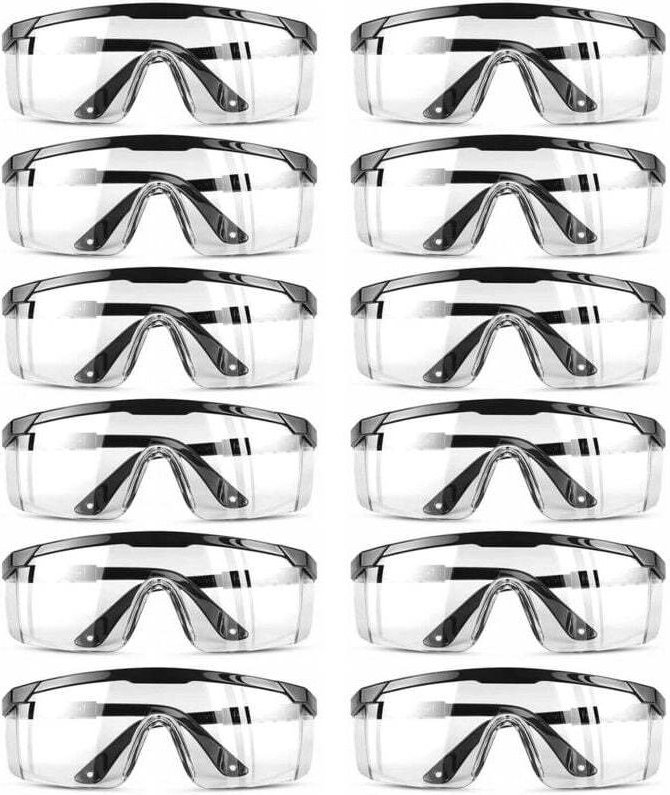 Schutzbrillen, verstellbare Sicherheitsbrillen, kratzfeste Brillen, klare blaue Gläser für Arbeitsplätze, Bauwesen, Heim...