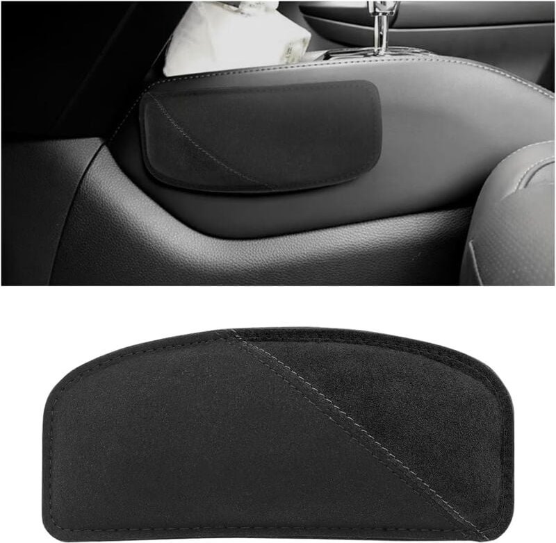 Lntyq - Autotür-Armlehne, Auto-Armlehnenkissen, Seitenkonsolen-Kniestützkissen, universelles Auto-Innenzubehör (schwarz)