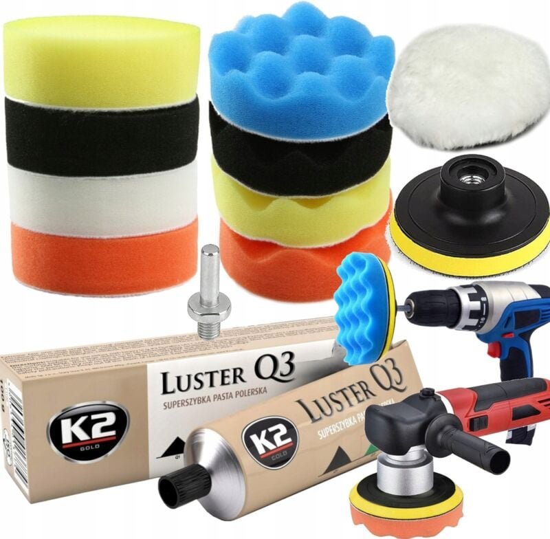 Thumbnail - Schwamm-Set Polierpads + Polierpaste Zum Lackpolieren