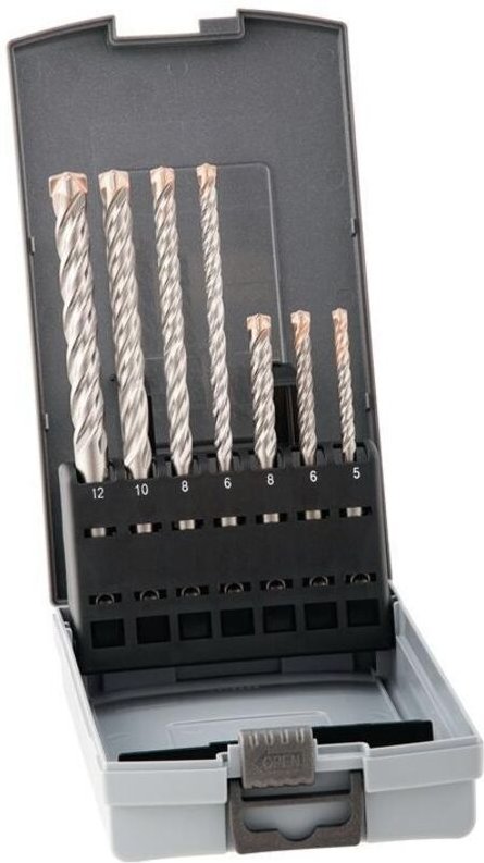 Force x Box SDS-Plus Hammerbohrer Satz Bohrer ø 6/8/10 mm hm 7-teilig - Alpen
