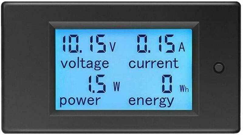 Jalleria - Voltmeter Amperemeter 12V dc 6,5-100V 20A, Spannungsmesser Wattmeter Tester Spannung Strom Leistung Energie D...