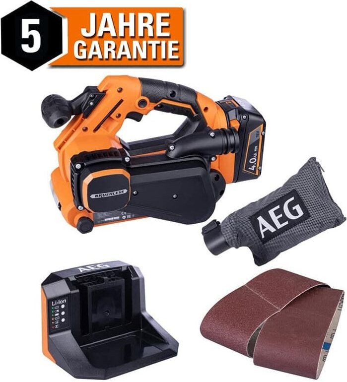 Thumbnail - AEG - 18V Akku-Bandschleifer BHBS18-75BL Set Brushless Schleifmaschine Schleifer 1x Starter Set 4,0 Ah Akku + Ladegerät