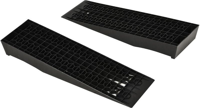 Thumbnail - Homcom - 2-teiliges Set Auffahrrampe Schwellenrampe Bordsteinrampe Gummirampen 3T pp Schwarz 70 x 19,5 x 7,8 cm