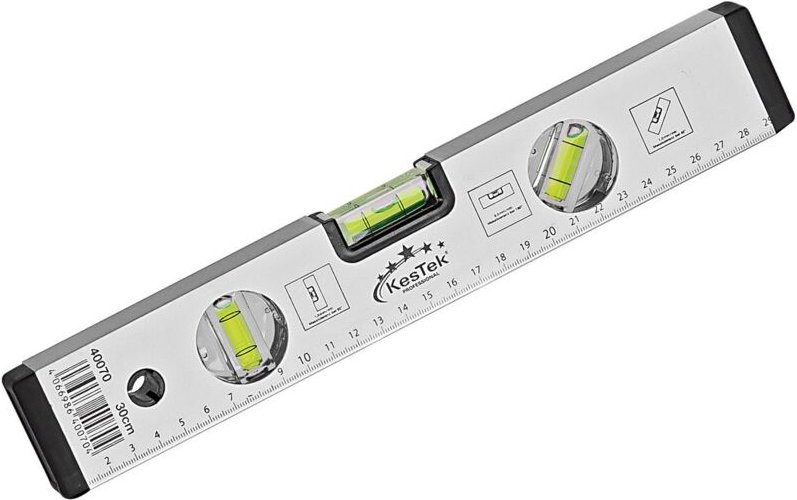 Alu Wasserwaage Bau Messwaage 30 cm mit 3 Libellen und Messskala