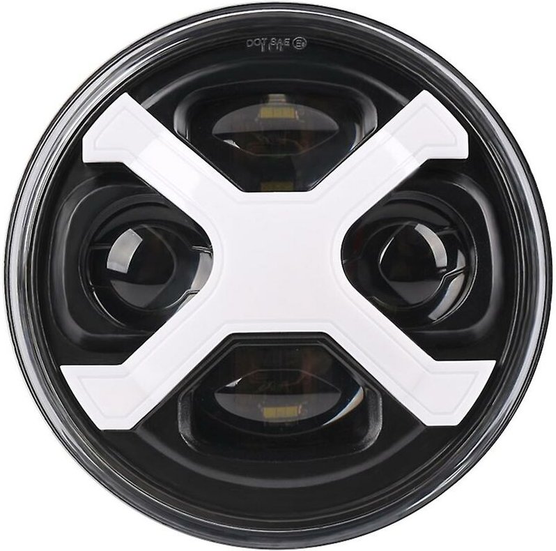 Woosien - Motorrad 5,75 Zoll runder LED-Scheinwerfer 40 w 5-3/4 Zoll Scheinwerfer für Sportster Iron 883 Street Rod