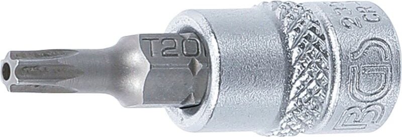 Bgs Technic - Bit-Einsatz Antrieb Innenvierkant 6,3 mm (1/4') T-Profil (für Torx) mit Bohrung T20