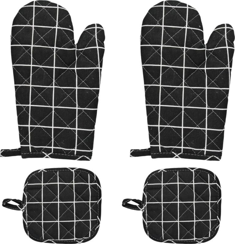 1 Paar hitzebeständige Küchenhandschuhe mit isolierendem Futter, geeignet zum Grillen, Kochen, Backen und für die Mikrow...