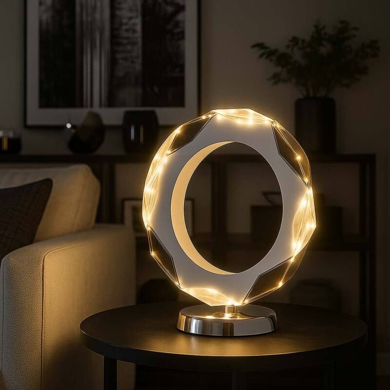 Tischleuchte Tischlampe Nachttischleuchte led Kristall Wohnzimmerlampe rauch