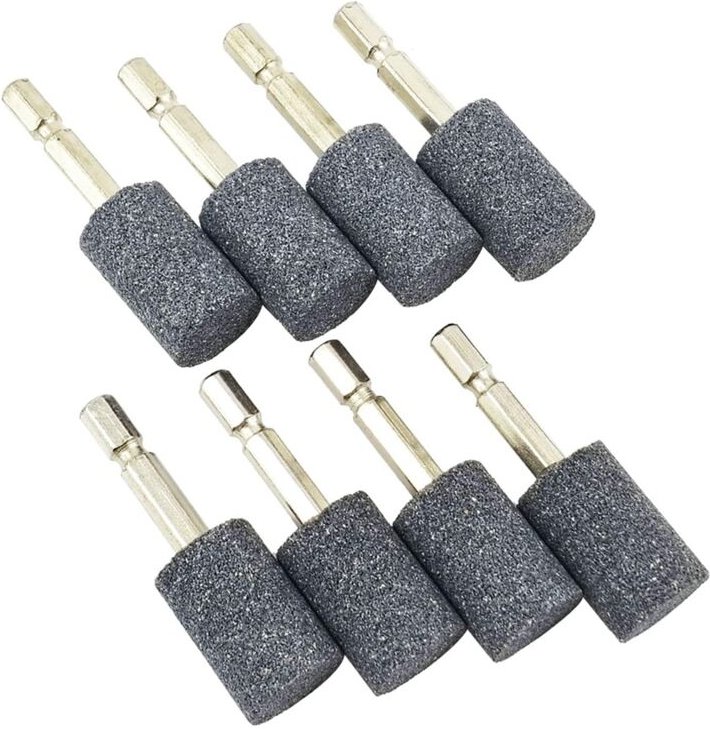 8-Teiliger Zylinder-Schleifstein - 1/4--Sechskantschaft, auf Schleifstein Montierte Schleifspitze für Rotierende Bohrwer...