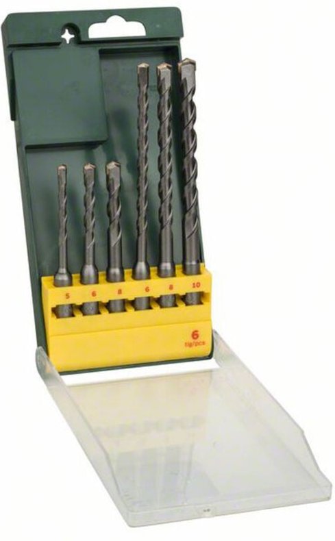 Bosch Accessories Promoline 2607019447 Hartmetall Hammerbohrer-Set 6teilig 5 mm, 6 mm, 6 mm, 8 mm, 8