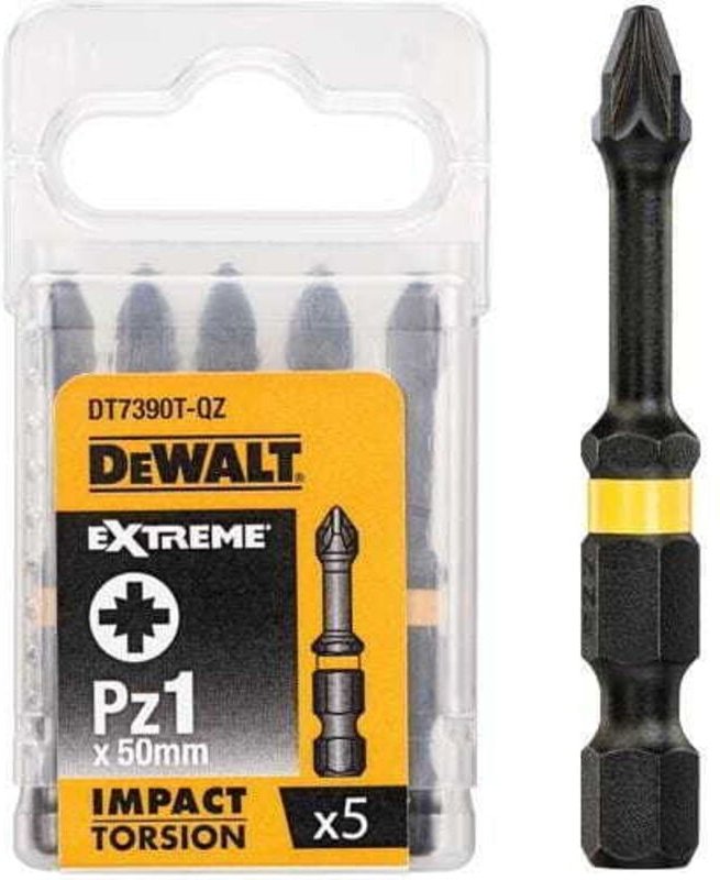 Końcówka udarowa pz1x50 5szt. extreme Schlagverdrehung - Dewalt