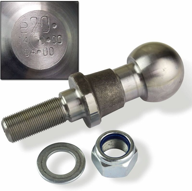 Dema - Kugelkopf Anhängerkupplung Kupplungskugel Bis 3.5 t Anhängerbolzen Gewindezapfen