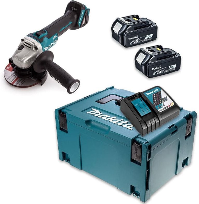 Winkelschleifer 18VLXT Ø125 mm (2x3,0 Ah) in makpac Makita DGA506RFJ