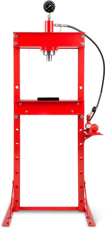 Hydraulikpresse Werkstattpresse 20T Presse hydraulisch mit Manometer, 8-fach verstellbar, Arbeitshöhe 1035 mm, Arbeitsbr...