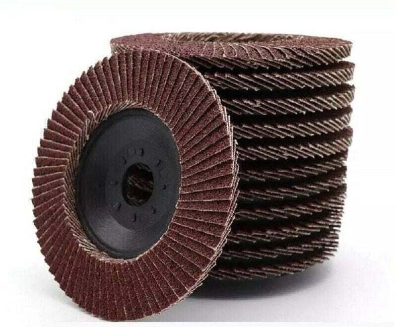 YMYNY Schleiffächerscheiben-Set, 115 mm, Körnung 40, 10 Stück