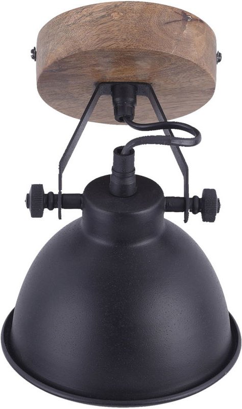 Leuchten Direkt - Wand Strahler Leuchte Schlaf Gäste Zimmer Spot Holz Lampe verstellbar schwarz LeuchtenDirekt