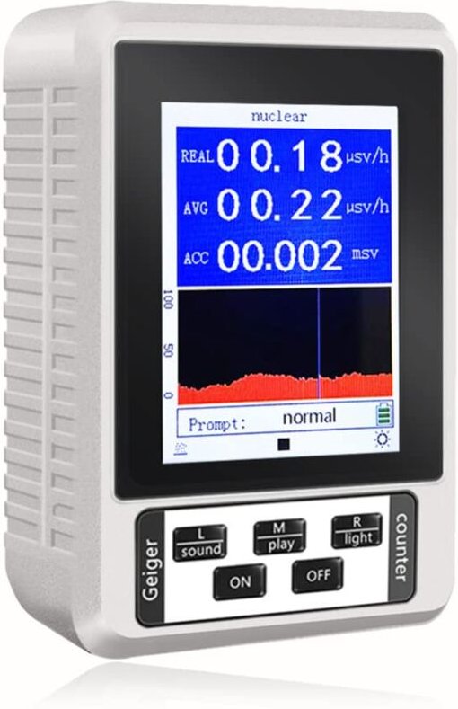Coocheer - Geigerzähler – Dosimeter Strahlungsdetektor zur Messung von β、Y Radioaktivität, Röntgenerkennung, schwarz XR1...