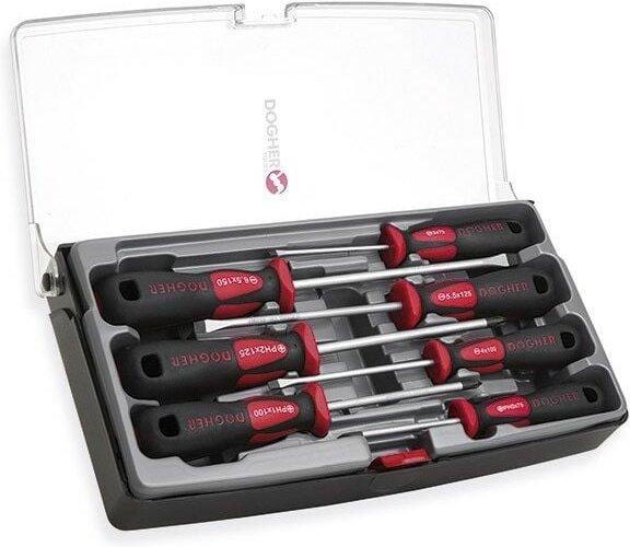 Schraubendreher-Set in Kunststoffbox, 7-teilig, Profi Dogher 330-003