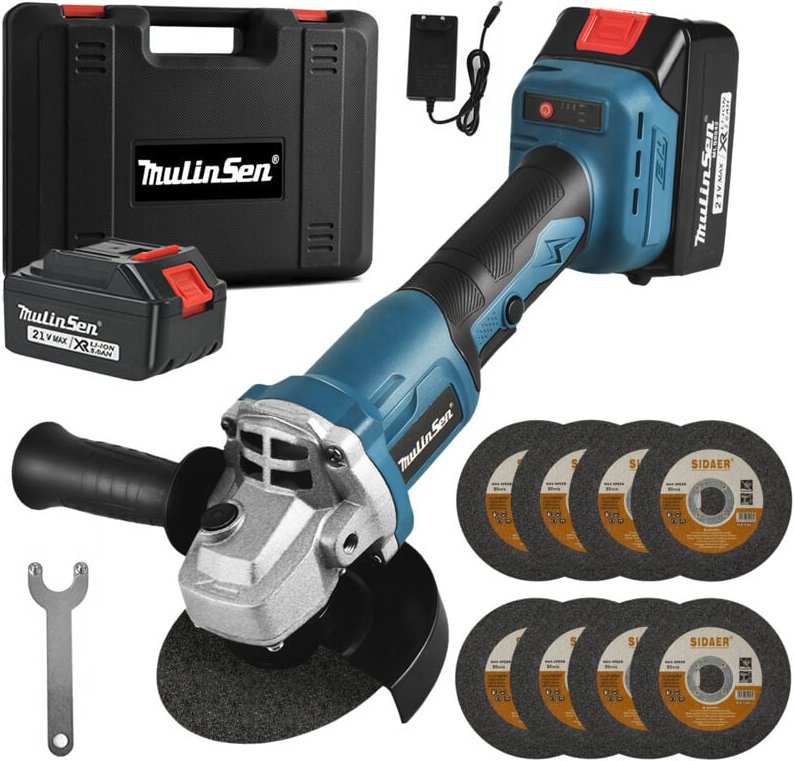 Akku Winkelschleifer Ultrixe 21V Bürstenloser Winkelschleifer, Leerlaufdrehzahl 11000 U/min, Ø100 mm, Bürstenloser Motor...