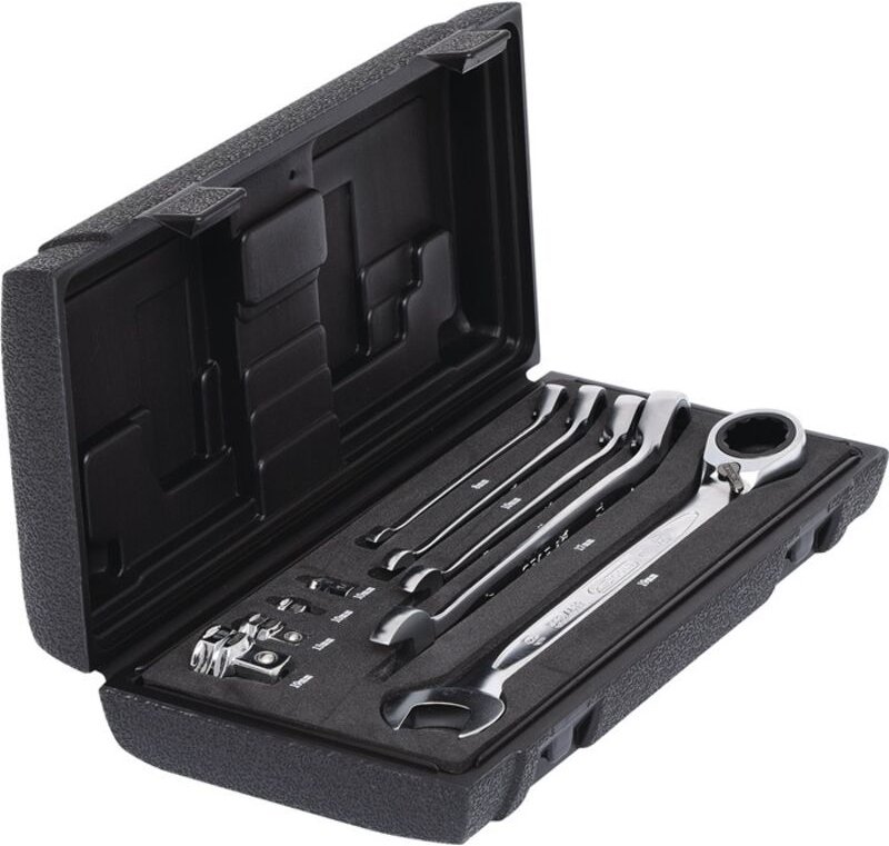 Ks Tools GEARplus Ratschenringmaulschlüssel-Satz, umschaltbar, 9-tlg