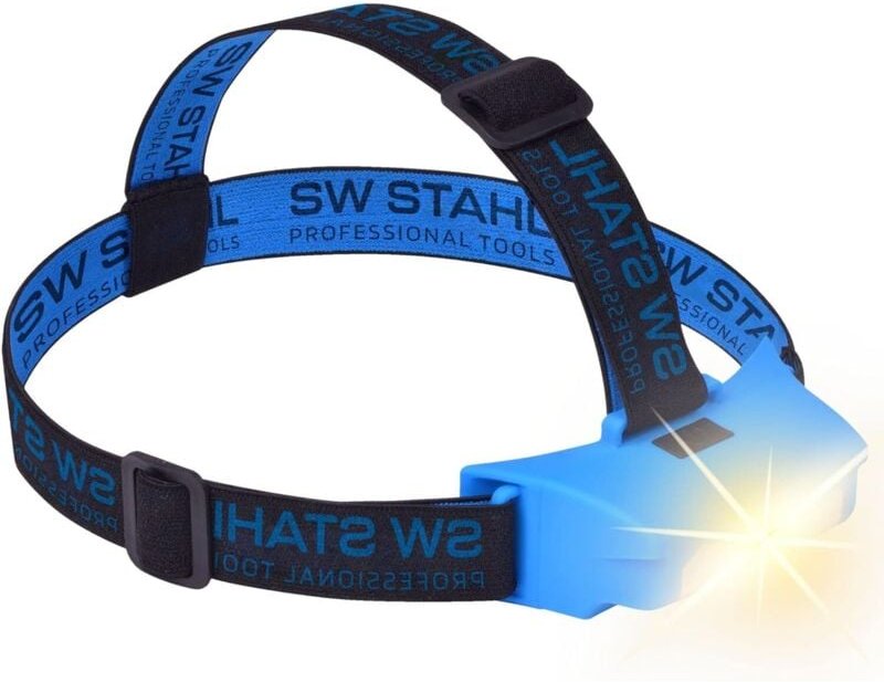 SW-Stahl S9716 LED Akku-Stirnleuchte, 2W COB I wiederaufladbare Stirnlampe mit USB Ladekabel und Adapter I Kopflampe LED...