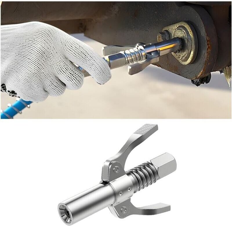 ZVD - Fettpressenkupplung, Fettpresse passt auf alle 10.000-Psi-Pistolen, Hochleistungs-Schnellverschluss-Fettpressenspi...