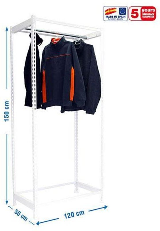 Simonrack Metallregal Weiß 1500 x 1200 x 500 mm