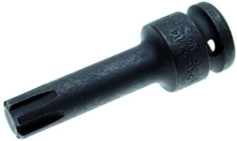 Bgs Technic - Kraft-Bit-Einsatz Länge 75 mm Antrieb Innenvierkant 12,5 mm (1/2') Keil-Profil (für ribe) M14