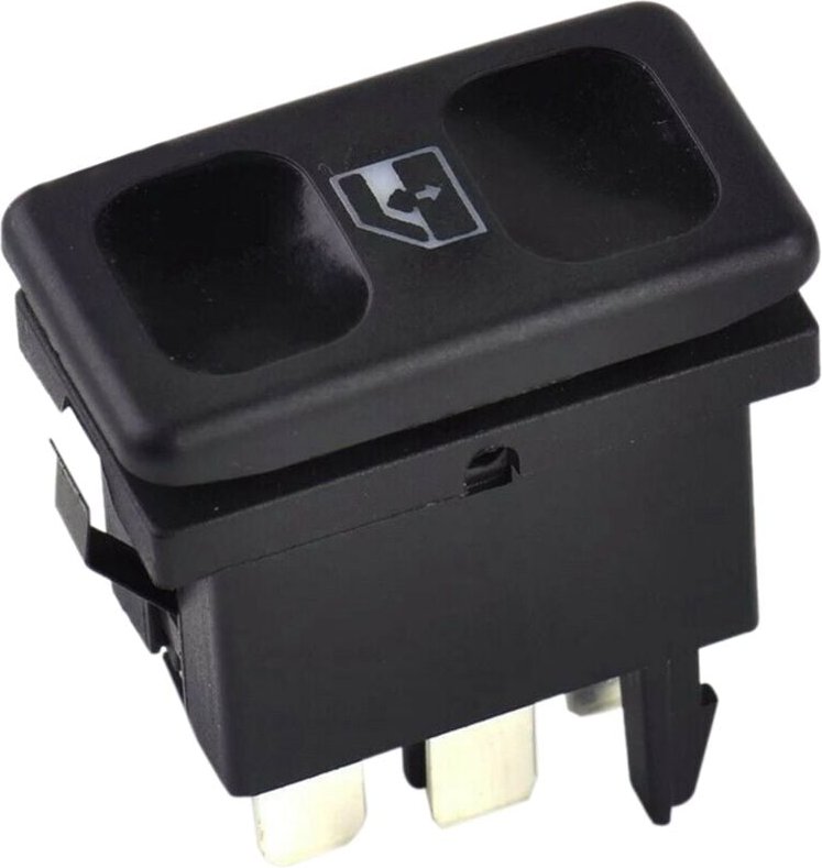 Tlily - 1PCS Auto Schwarz Kunststoff Metall Fensterheber Steuerknopf 191959855 BDP605 für Golf MK2 -1987 1988 1989