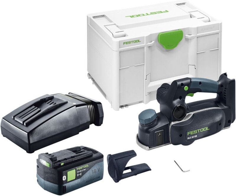 Festool HLC 82 EB-Basic Akku Hobel 18 V 82 mm Brushless + 1x Akku 5,0 Ah + Ladegerät + Systainer