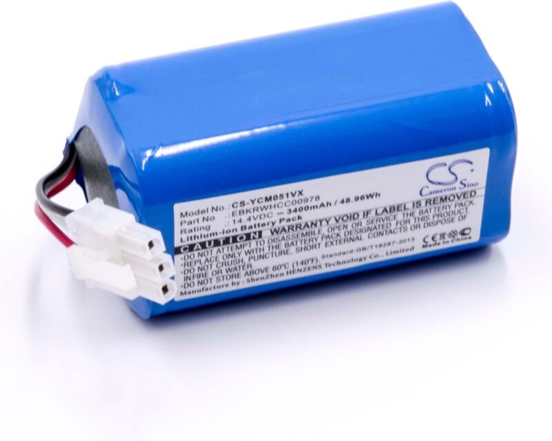 vhbw Akku kompatibel mit iClebo YCR-M05-30, YCR-M05-20, YCR-M05-11, YCR-M05-10, YCR-M05-50 Staubsauger (3400 mAh, 14,4 V...