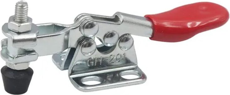 GH-201 Hebelzwinge für Holzbearbeitung, horizontale Scharnierzwinge, Schnellspannzwinge, 27 kg Tragkraft, 1 Stück