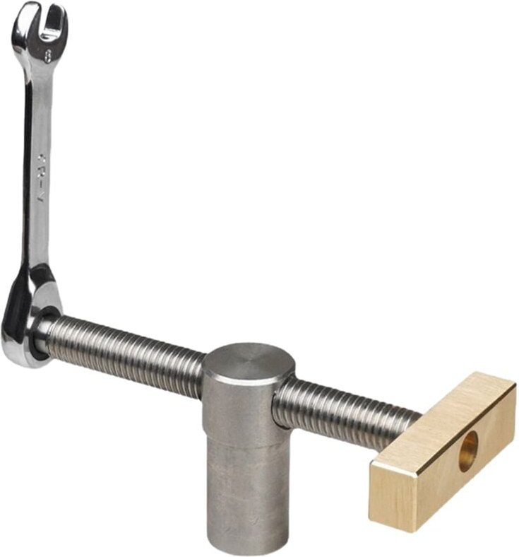 Holzbearbeitungs-Desktop-Schraubstock, Zapfenkopf, Messing-Schallwand, Desktop-Ratschenverriegelung, Edelstahl-Desktop-B...
