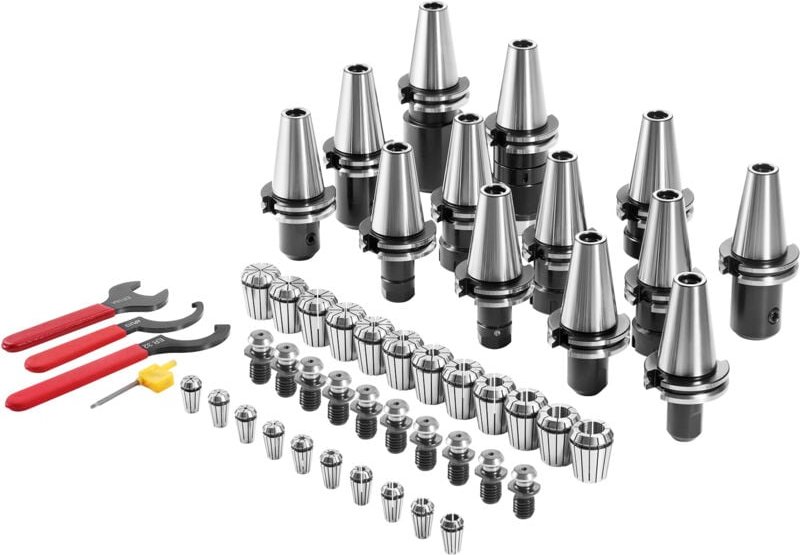 Vevor CAT40 Spannzangenhalter er 16/32 Spannzangensatz, 35-teilig, sln fmb ER16/32 apu Werkzeughalter Federstahl-Spannza...