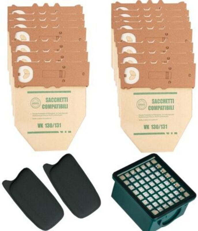 Ersatzbeutel für Vorwerk Folletto VK130 VK131 (15 Beutel + Filter)